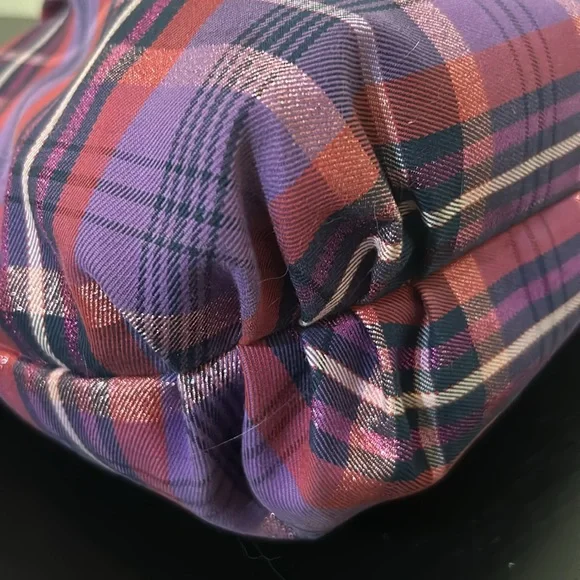 Coach PoppyTartan Glam Glitter Tote 15886 New - Picture 7 of 16